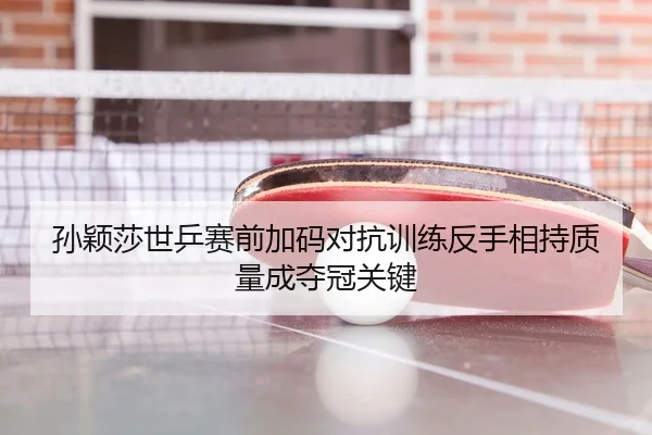孙颖莎世乒赛前加码对抗训练反手相持质量成夺冠关键